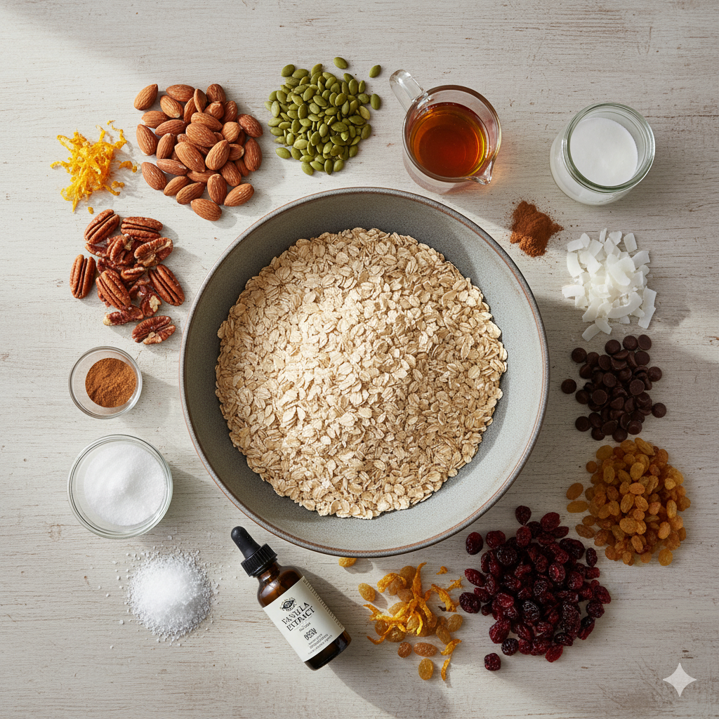 Here’s what you’ll need for the best granola recipe: